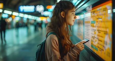 Digitale Fahrgastinformationen auf Bahnsteigen
